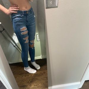 American eagle super stretch skinny jeans, size 4